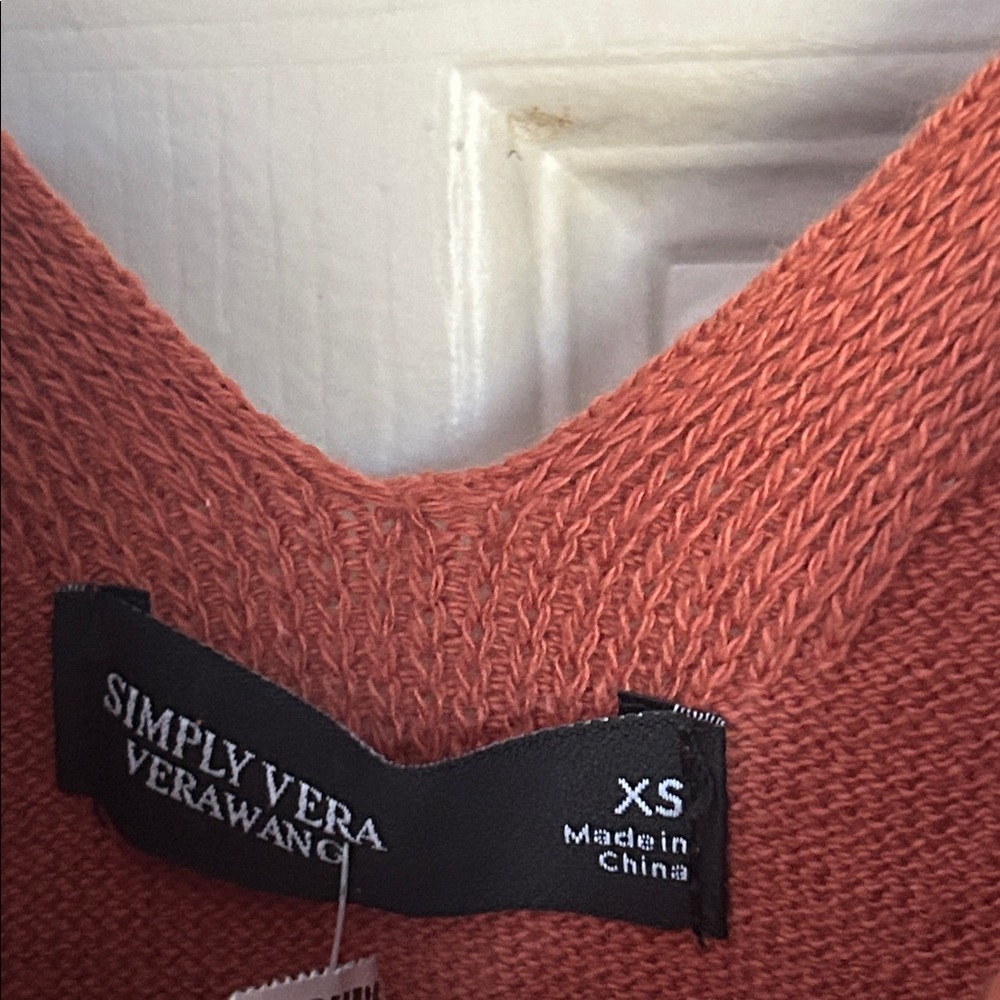 NWT Simply Vera Vera Wang baked clay side tie tank top size XS - Picture 4 of 6